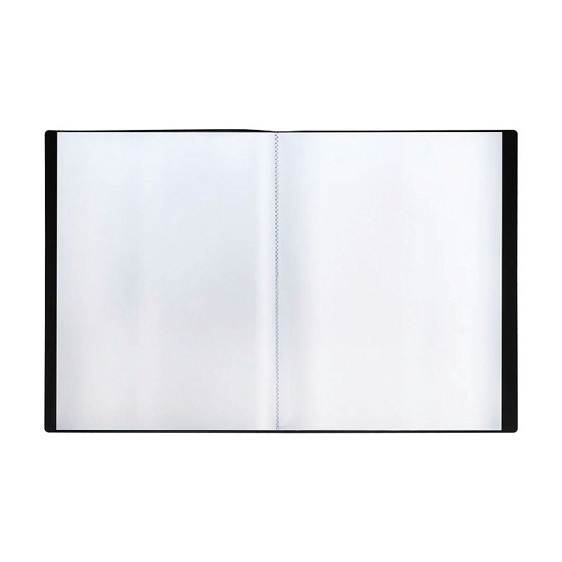 Папка с 10 вкладышами СТАММ А4, 9мм, 500мкм, пластик, черная 