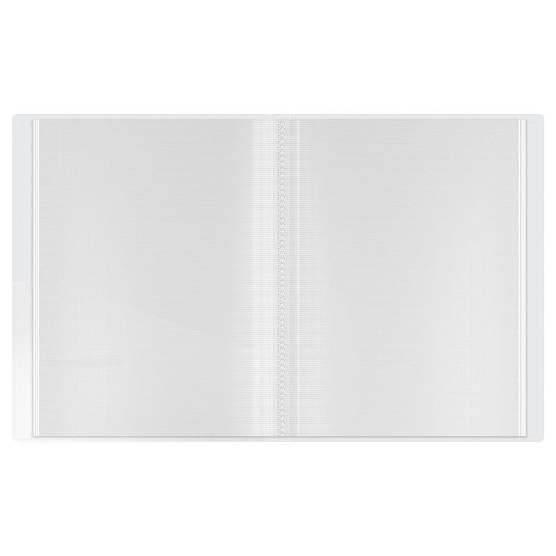 Папка с 60 вкладышами Berlingo "DoubleWhite", 24мм, 1000мкм, белая, с внутр. карманом 