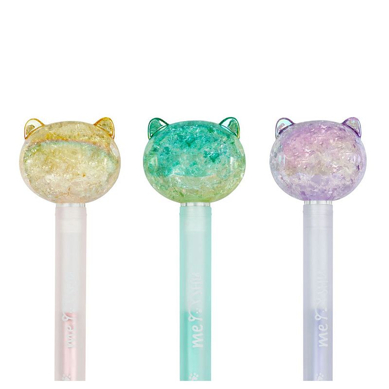 Ручка шариковая MESHU "Cute Cats" синяя, 0,5мм, корпус ассорти 