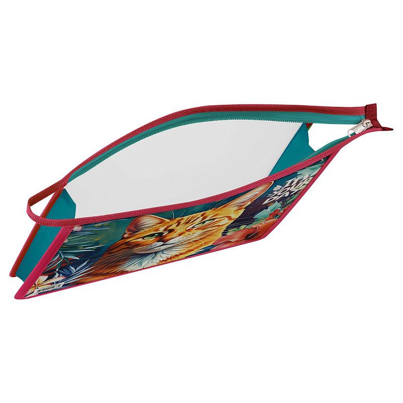 Папка для тетрадей 1 отделение, ArtSpace "The Red Cat", А5, пластик, на молнии 