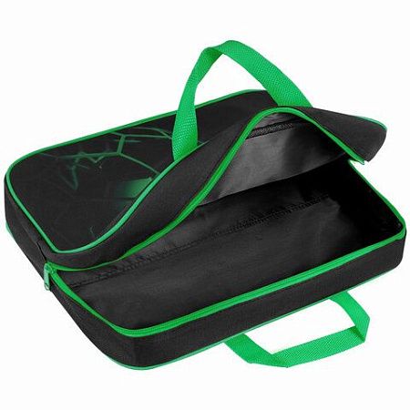 Папка на молнии с ручками BRAUBERG KIDS А4, 1 отделение, полиэстер, 80 мм, "Green ball", 272123 