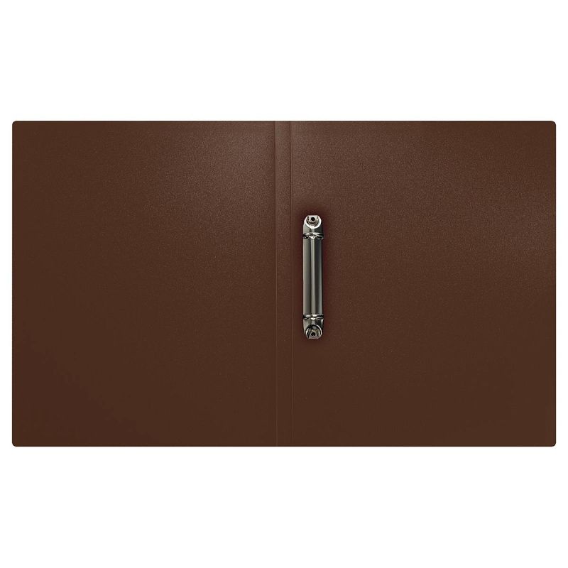 Папка на 2 кольцах СТАММ "Диагональ" А4, 25мм, 700мкм, пластик, шоколад 