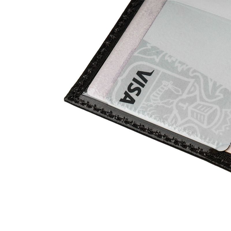 Обложка для паспорта OfficeSpace натуральная кожа Шик, текстура гладкая, тиснение "ПАСПОРТ", подклад текстиль, черный, металлический шильд Герб 