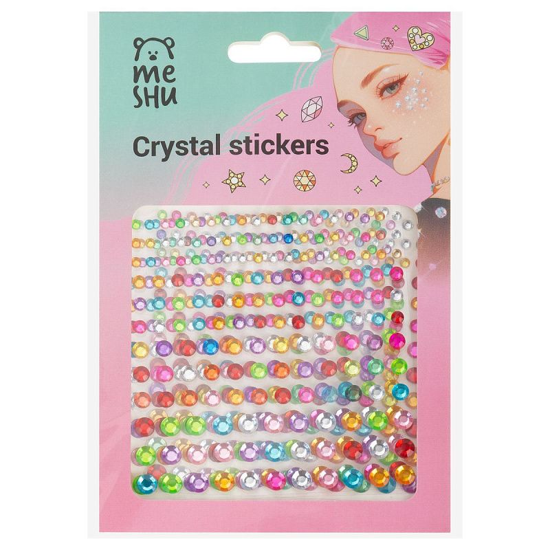 Стразы для макияжа и волос MESHU "A large set" 465 наклеек, инд. уп., европодвес