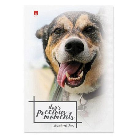 Блокнот А7, 40 л., скоба, ламинированный картон, клетка, Альт, "Щеночки", (4 вида), 3-40-107