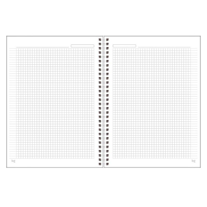 Тетрадь 160л., А4 клетка на гребне BG "Mint mood", soft-touch ламинация, выб. лак, твердая обложка