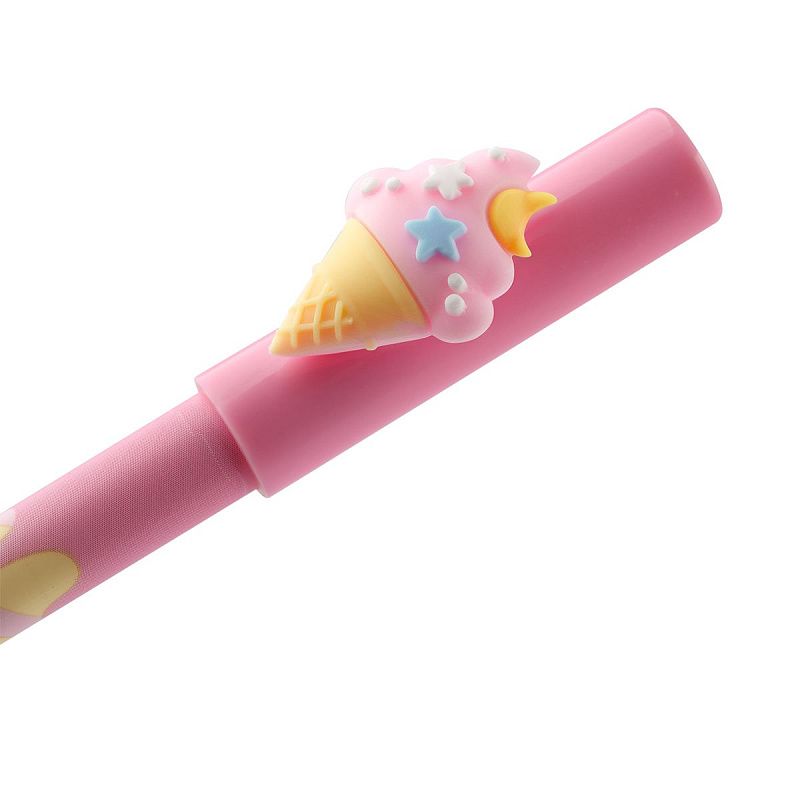 Ручка гелевая стираемая MESHU "Ice cream" синяя, 0,5мм, корпус ассорти, с топпером 