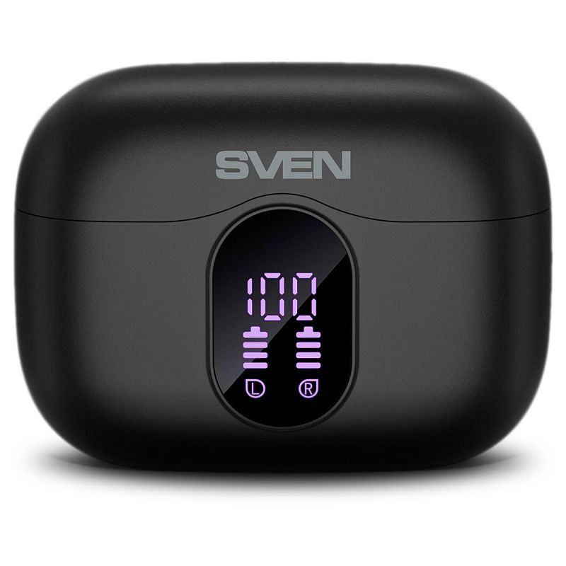 Наушники с микрофоном беспроводные Sven E-315B, TWS Bluetooth, разъем Type-C, черный