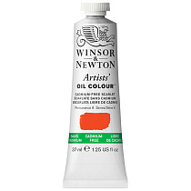 Краска масляная профессиональная Winsor&Newton "Artists Oil", 37мл,, беcкадмиевый алый