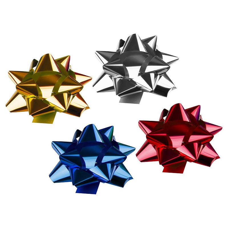 Набор бантов декоративных, MESHU, 24шт, 5см, звезда, ассорти