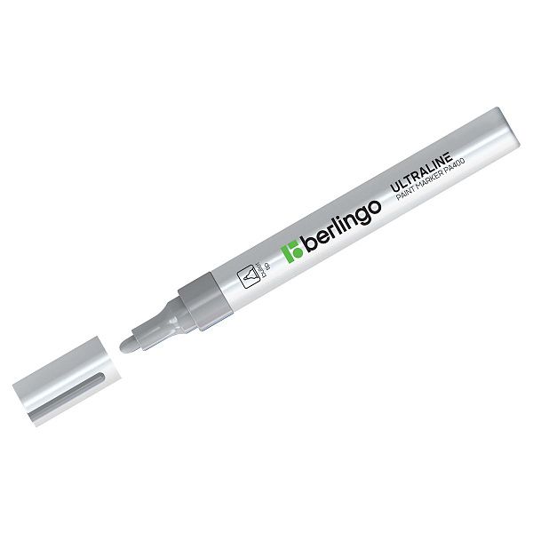 Маркер-краска Berlingo "Uniline PA400" серебро, 2-4мм, нитро-основа