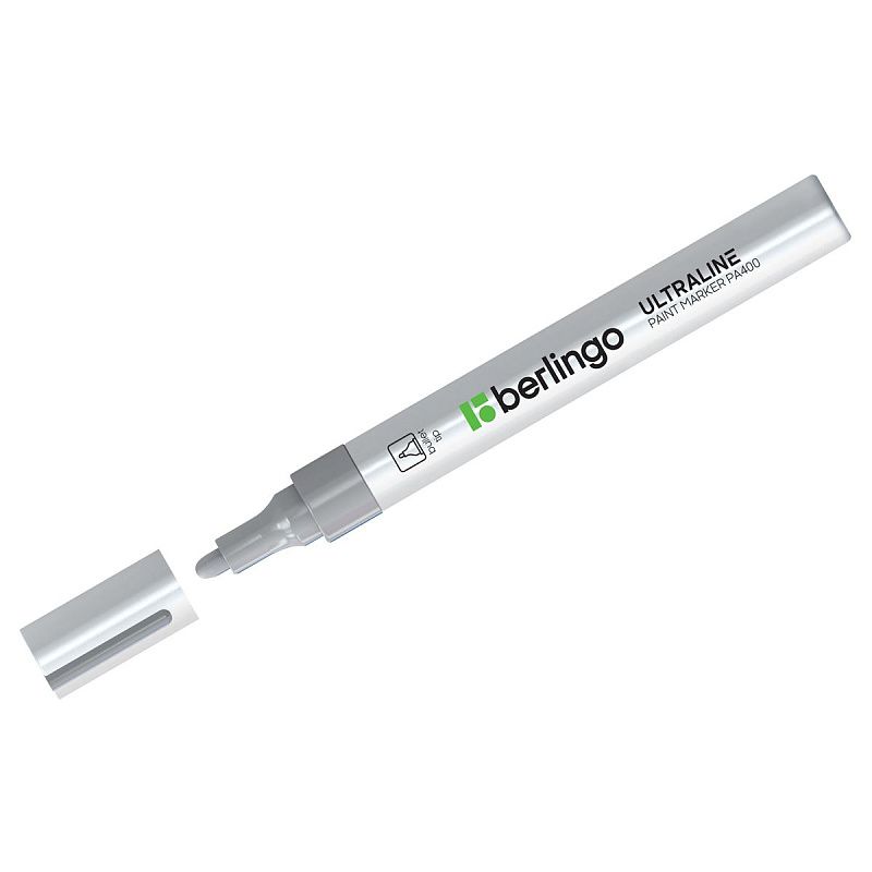 Маркер-краска Berlingo "Uniline PA400" серебро, 2-4мм, нитро-основа