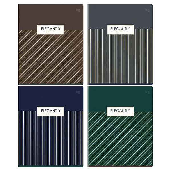 Тетрадь 48л., А5, клетка BG "Minimal", матовая ламинация, тиснение фольгой