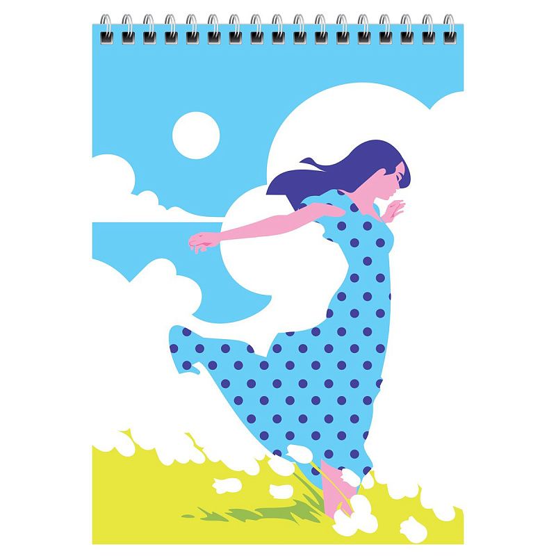 Блокнот А5 80л. на гребне BG "Be free", твердая подложка