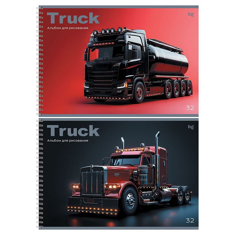 Альбом для рисования 32л., А4, на гребне BG "Truck"