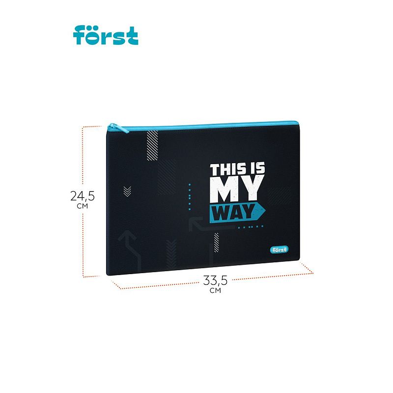 Папка с декоративными нашивками А4 Först "Way to win", 340*245 мм, 1 отделение, полиуретан 