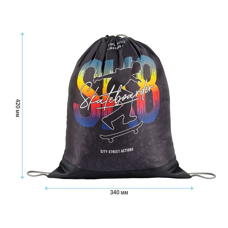 Мешок для обуви 1 отделение ArtSpace "Skateboard", 340*420мм 