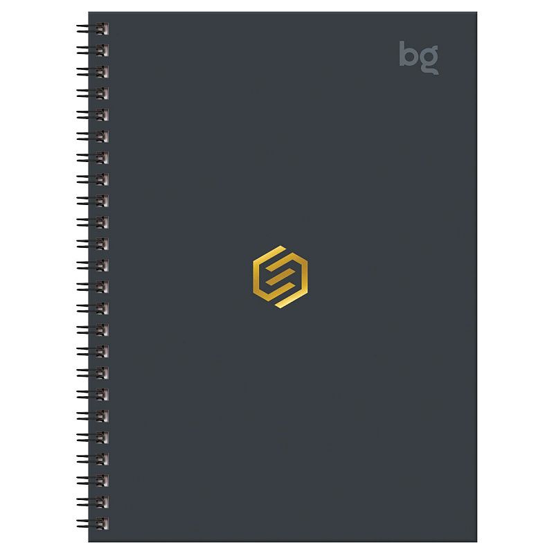 Записная книжка А6 120л., на гребне BG "Моноколор. Классика", матовая ламинация, тиснение фольгой, твердая обложка