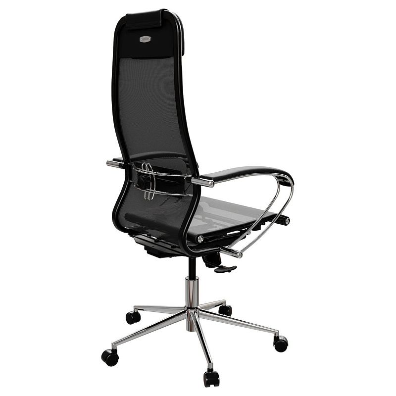Кресло руководителя Метта "ErgoLife" Set 4, сетка черная, синхромеханизм качания, (131/Synchro052), 212.16.1.403