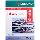 Фотобумага А3 для стр. принтеров Lomond, 200г/м2 (50л) глянцевая односторонняя