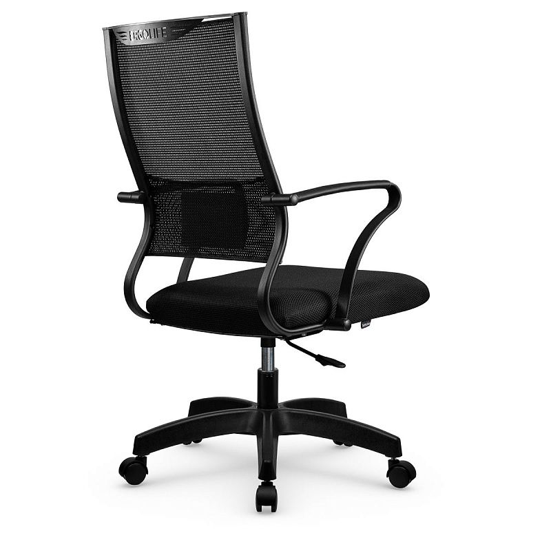 Кресло руководителя Метта Sit Air B2-290K, ткань-сетка черная, пиастра