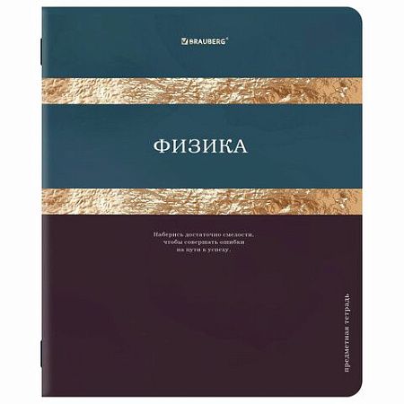 Тетради предметные, КОМПЛЕКТ 12 ПРЕДМЕТОВ, 48 л., матовая ламинация, фольга, BRAUBERG "GOLDY", 405178