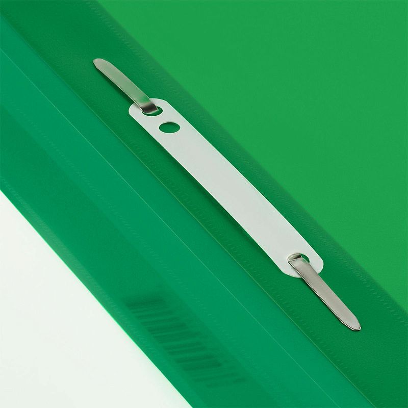 Папка-скоросшиватель пластик. СТАММ А5, 180мкм, зеленая с прозр. верхом 