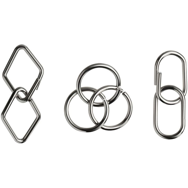 Головоломка металлическая малая ТРИ СОВЫ, ассорти, 1 уровень сложности 