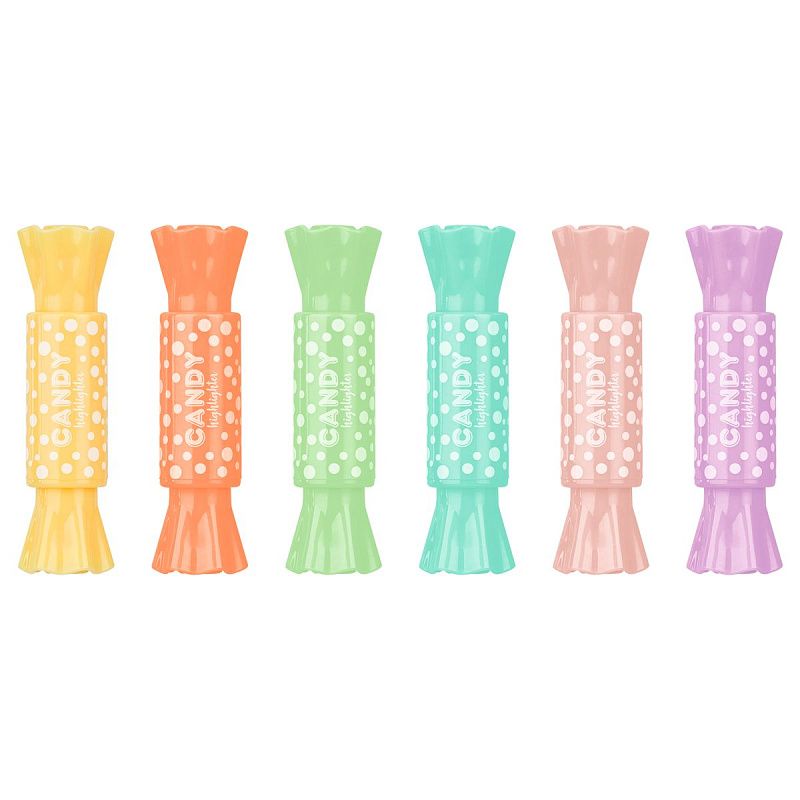 Набор текстовыделителей двусторонних MESHU "Candy", 06цв., пастельные цвета, 2/4мм, ПВХ бокс с европодвесом 