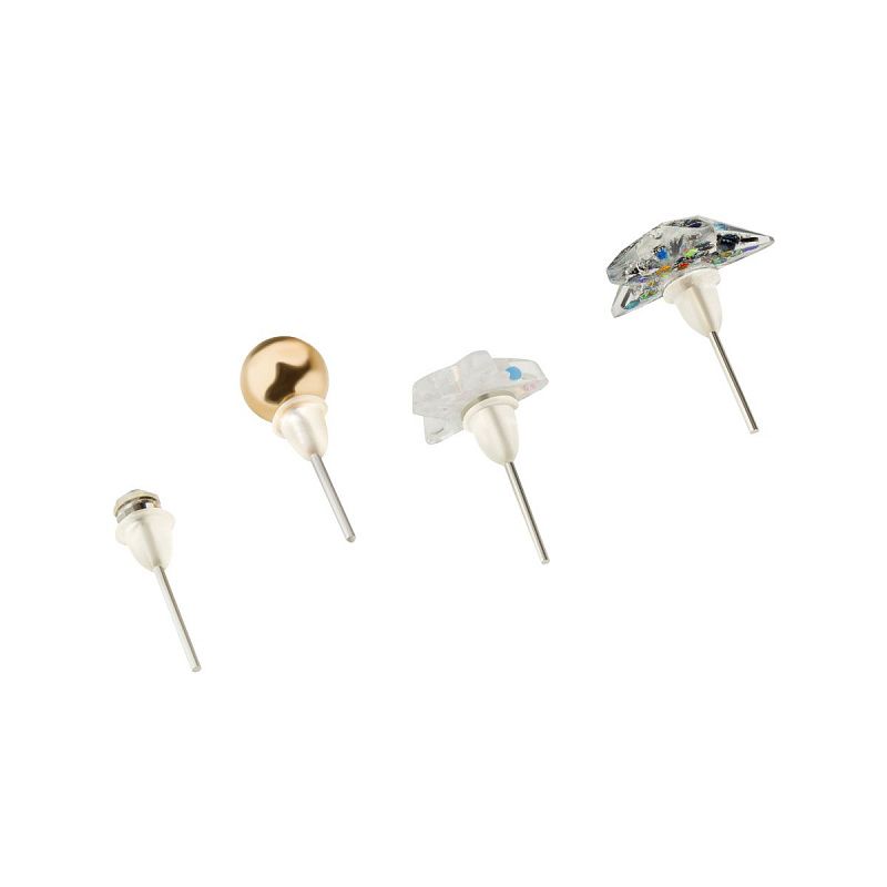 Серьги MESHU "Stars", бижутерия, 12 пар, европодвес