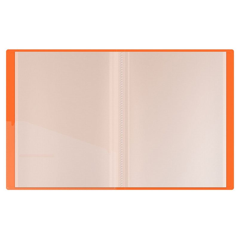 Папка с 20 вкладышами Berlingo "Neon", 17мм, 1000мкм, оранжевый неон, с внутр. карманом 