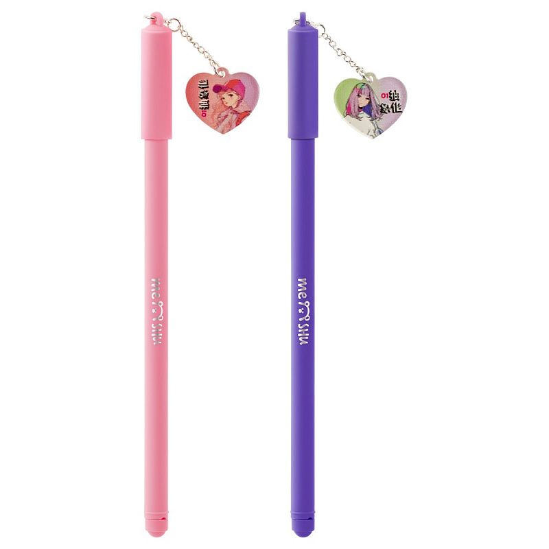 Ручка шариковая MESHU "МК_Anime" синяя, 0,7мм, корпус ассорти, с топпером 