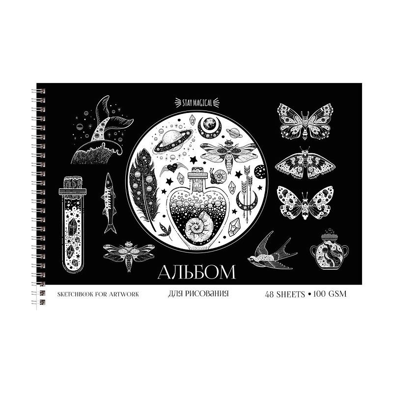 Альбом для рисования 48л., А4, на гребне BG "Beautiful nature"