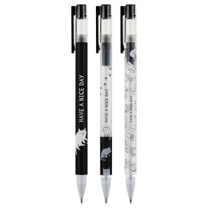 Ручка шариковая MESHU "Cute pattern" синяя, 0,5мм, корпус ассорти 