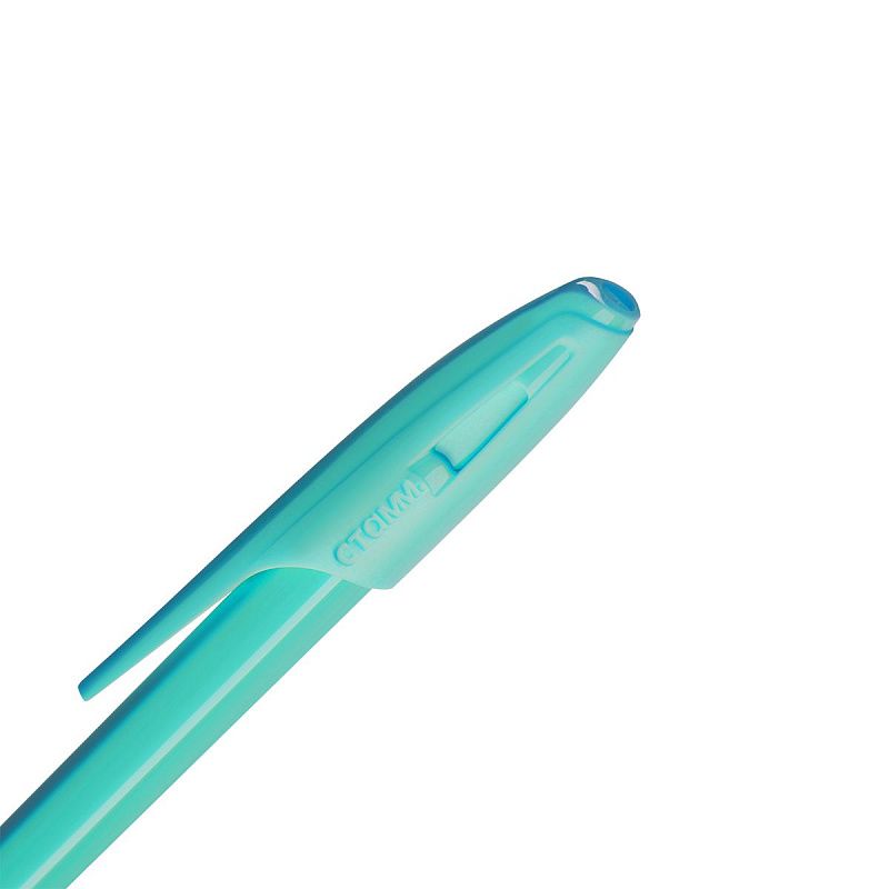 Ручка шариковая СТАММ "Орбита 100" синяя, 0,7мм, пастельный микс, ассорти 