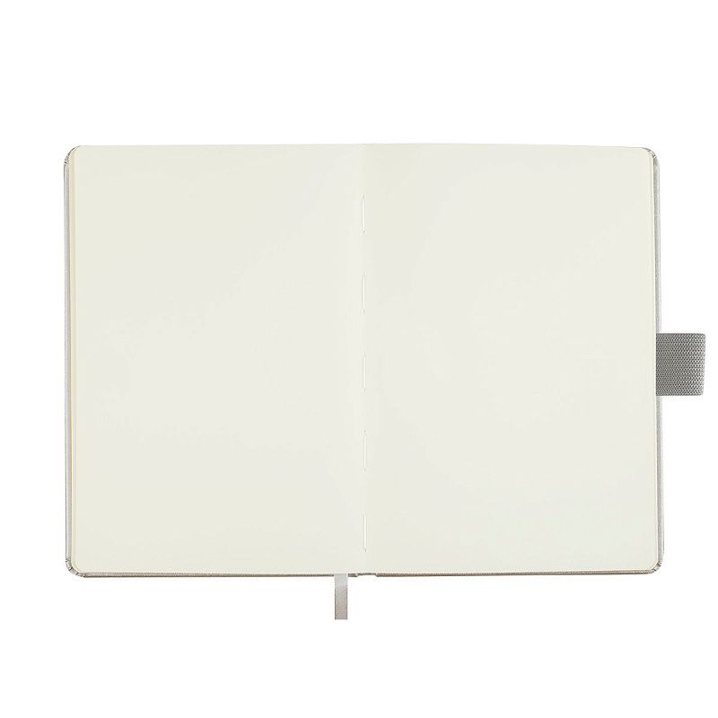 Скетчбук 100л., А6 Гамма "Студия", серебро, твердая обложка, на резинке, слоновая кость, 110г/м2