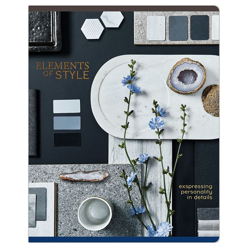 Тетрадь 48л., А5, клетка Greenwich Line "Stylish details", матовая ламинация, тиснение фольгой, 70г/м2