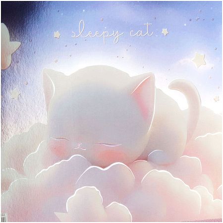 Папка для тетрадей 1 отделение, А4, ArtSpace "Sleepy", ламинированный картон, фольга, на молнии 