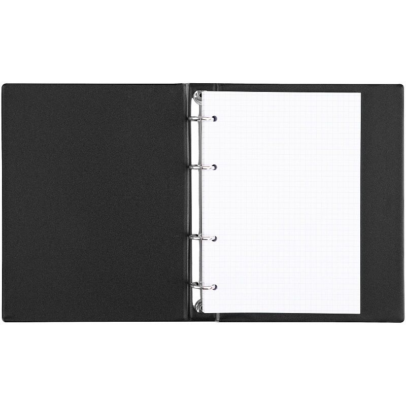 Тетрадь на кольцах А5, 80л., BG, обл. ПВХ, черный