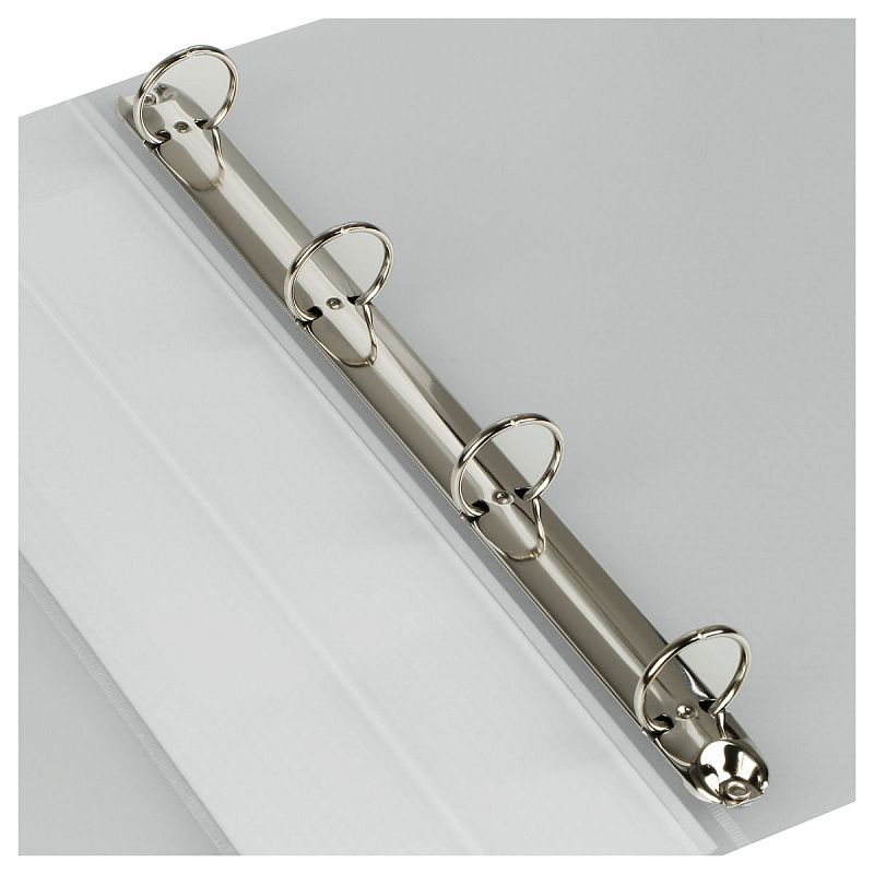 Папка на 4 кольцах СТАММ "Кристалл" А4, 40мм, 700мкм, пластик, бесцветная 