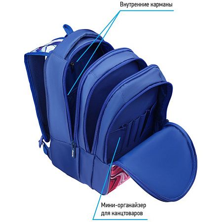 Рюкзак Berlingo inStyle "Liquid Wave" 41*27*20см, 3 отделения, 1 карман, эргономичная спинка 