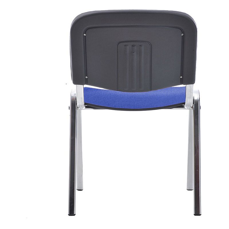 Стул Helmi HL-F01 "Изо", каркас хром, обивка ткань синяя с черным