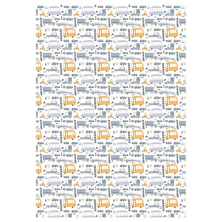 Упаковочная бумага глянц. 70*100см, MESHU "Сhildish", 80 г/м2, ассорти, 5 дизайнов