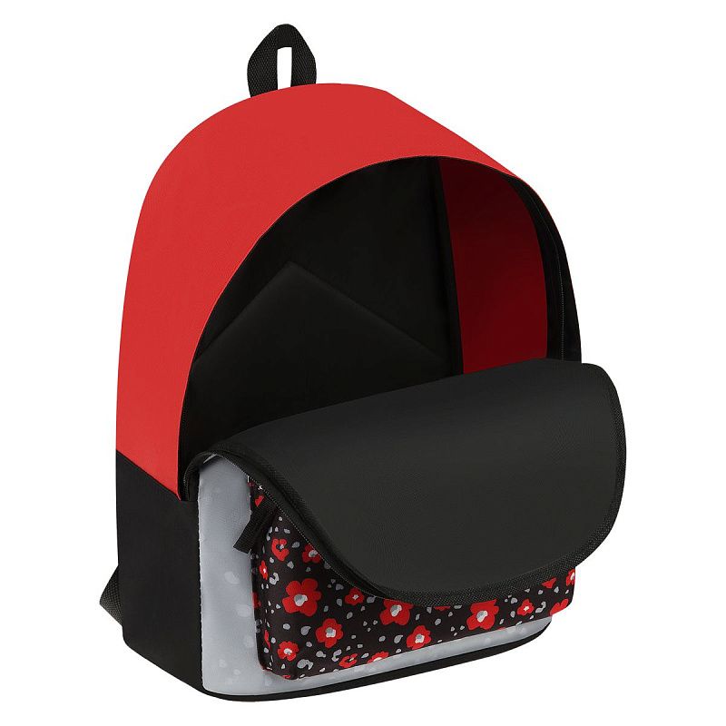 Рюкзак ArtSpace Street "Black Cat with Flowers", 40*29*18см, 1 отделение, 1 карман 