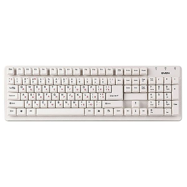 Клавиатура Sven Standard 301, USB, белый