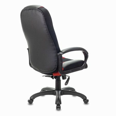 Кресло компьютерное BRABIX PREMIUM "Rapid GM-102", экокожа/ткань, черное/красное, 532107