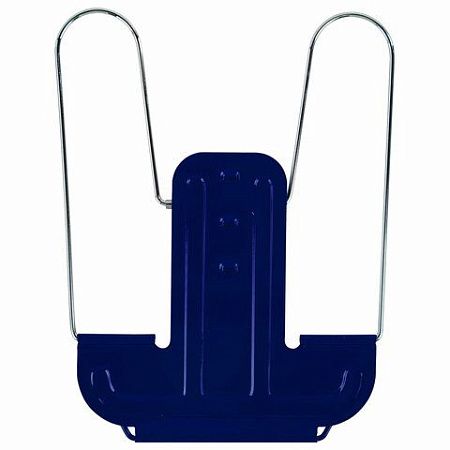 Подставка для книг и учебников BRAUBERG LINE+, металлическая, синяя, европодвес, 238071 
