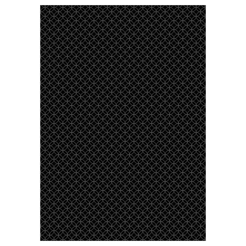 Набор упаковочной бумаги глянц. 70*100см, MESHU "Pattern on black", 80г/м2, ассорти 5 дизайнов