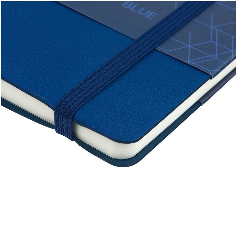 Записная книжка А6 80л. ЛАЙТ, кожзам, Greenwich Line "Classic. Blue", с резинкой, фактурное тиснение, блок в клетку