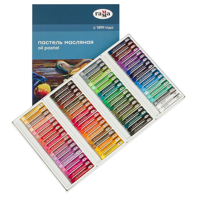 Пастель масляная Гамма "Студия", 72 цвета, картон. упак.